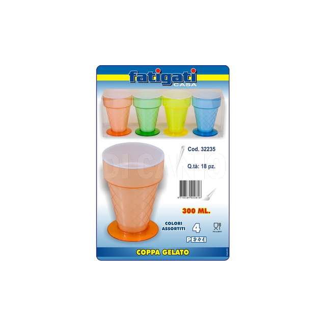 Coppa gelato 300ml 4pz col.ass. - Principale