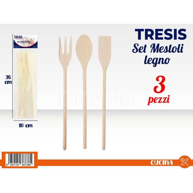 Set 3 pz mestoli legno - Principale