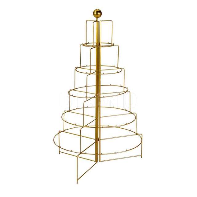 Albero espositore metallo pieghevole oro cm70x62h110 - Principale
