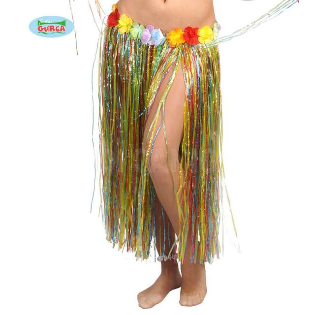 Gonna hawaiana fiori cm.75 multicolore guirca - Principale