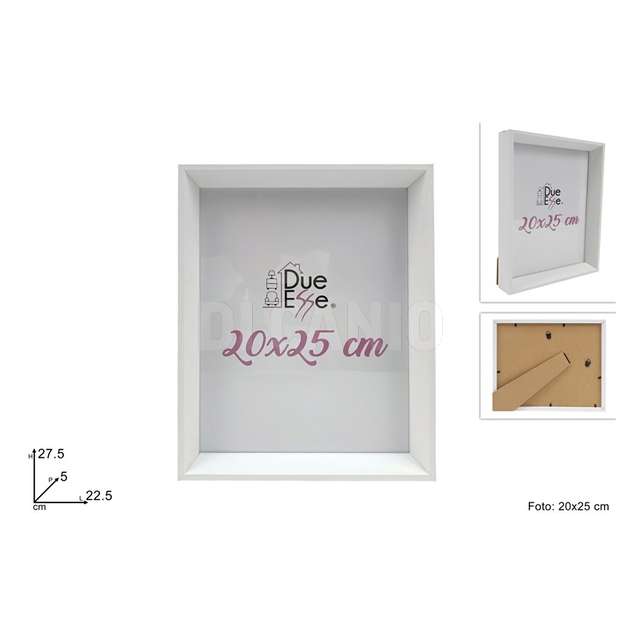 Portafoto legno x foto 20x25 bianco - Principale