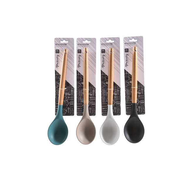 Mestolo in silicone con manico in legno - Principale