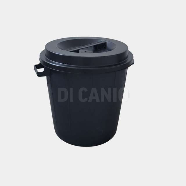 Bidone lt.70 nero ecoplast - Principale