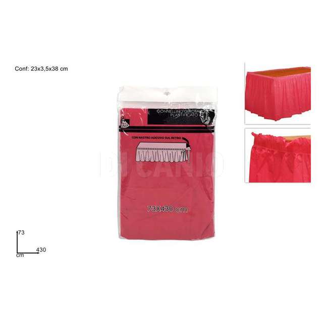 Copritavolo plastificato cm.73x430 fucsia - Principale