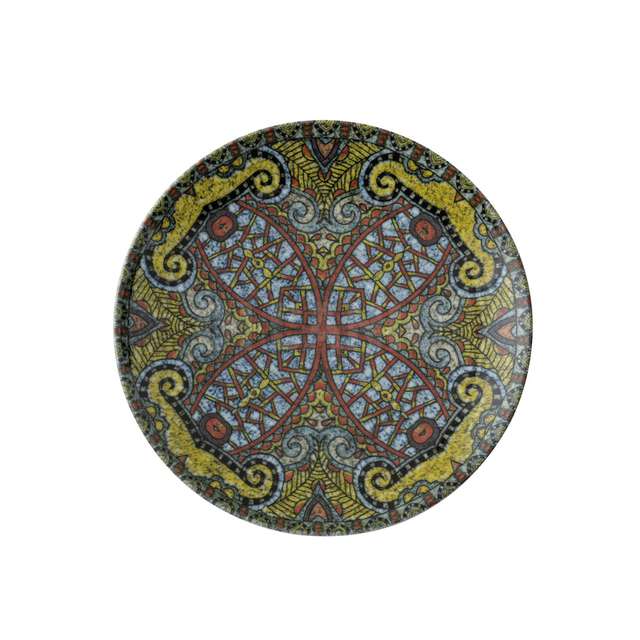 Piatto piano cm 20 mandala a porcellana - Principale