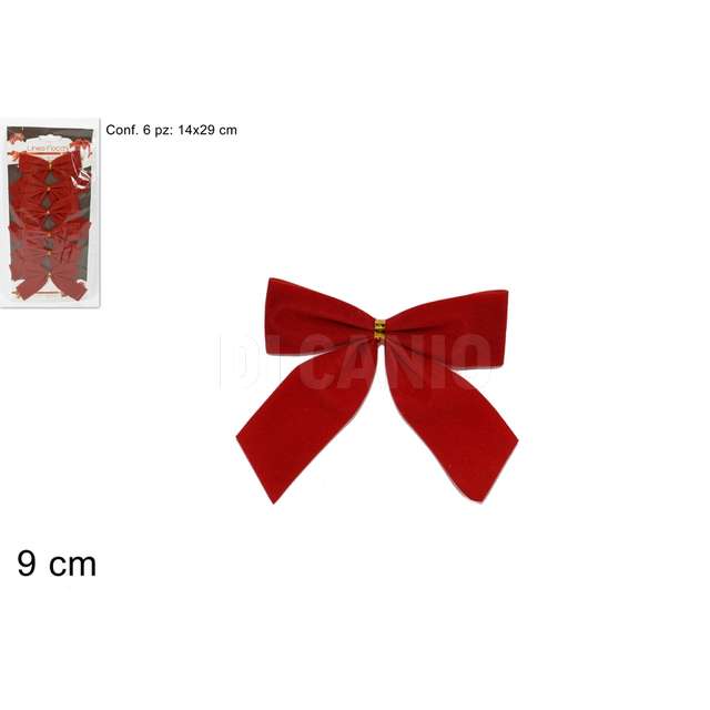 Fiocchi 9 cm. set 6pz rosso - Principale