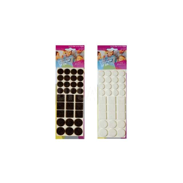 Feltrini autoadesivi bl. maxi mix 31pz mrrone jumbo.-bf3 0600- - Principale