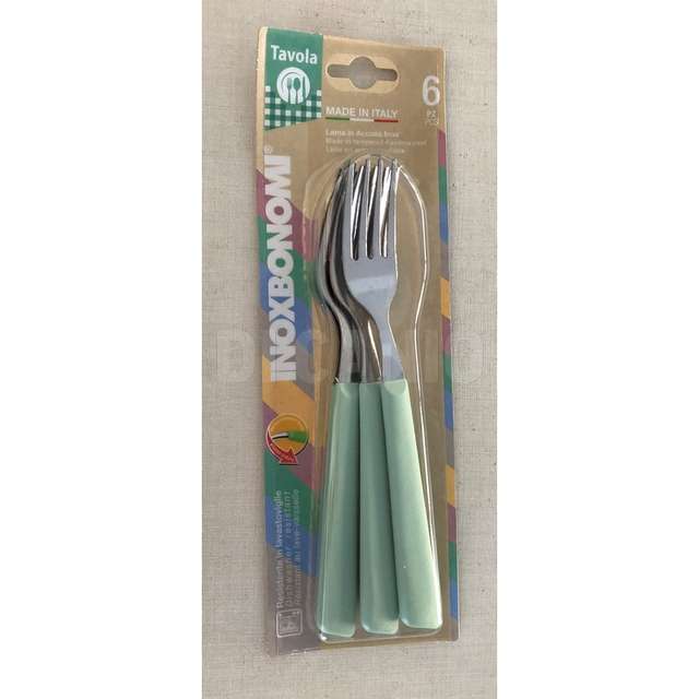 Blister 6 pz forchetta pastello verde pastello bonomi - Principale