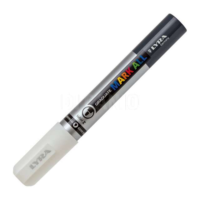 Pennarello marcatore bianco tempera tratto mark all punta media 2mm - Principale