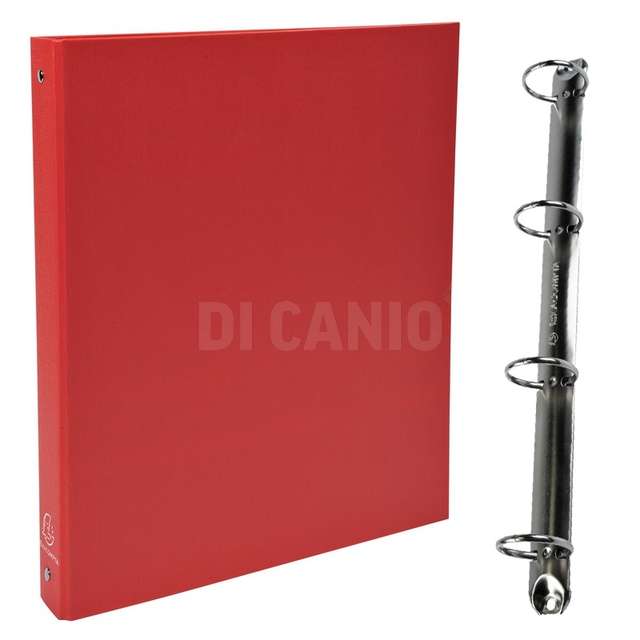 Raccoglitore a4 4 anelli 30 mm rosso - Principale