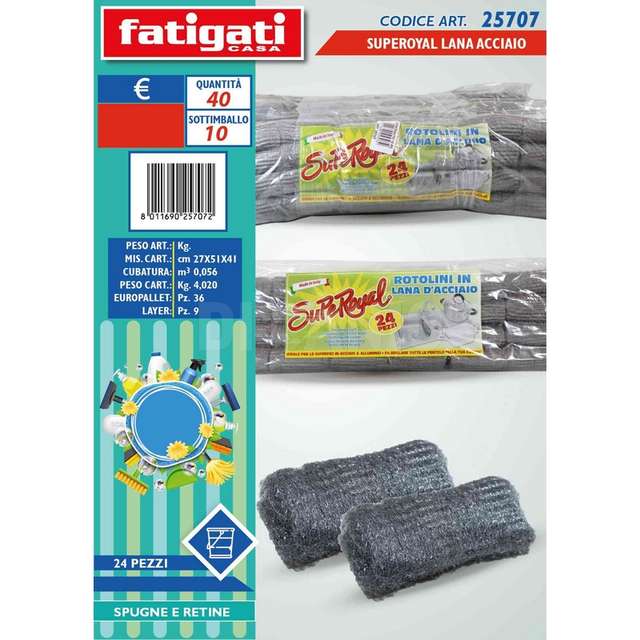Regina 24 rotolo lana acciaio - Principale