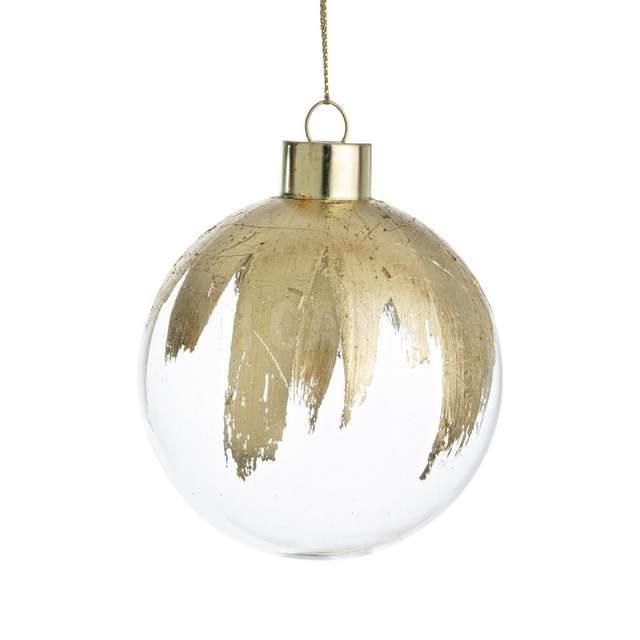 Sfera vt paint trasparente-oro d80 vetro dm.8 - Principale