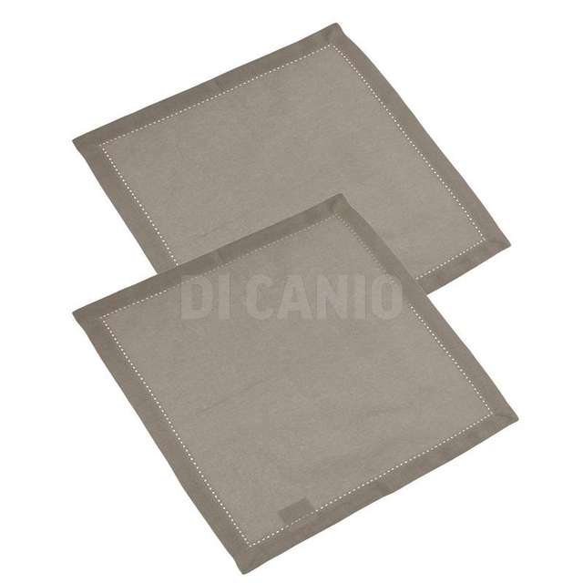 Tovagliolo set 2 pezzi juliette tortoraq uadro cm40x40 - Principale