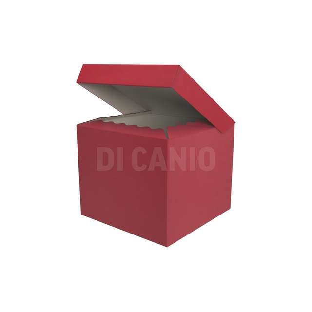 Bauletto cartone rosso cm.30x30x25 - Principale