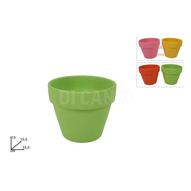 Vaso terracotta cm.15.5x13 4 colori - Principale