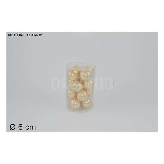 Set 16 palle vetro 6 cm. perlate beige51605-16 b-pearl - Principale