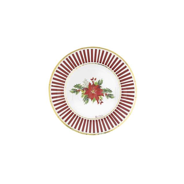 Set 8 piatti cm 21 christmas flower - Principale