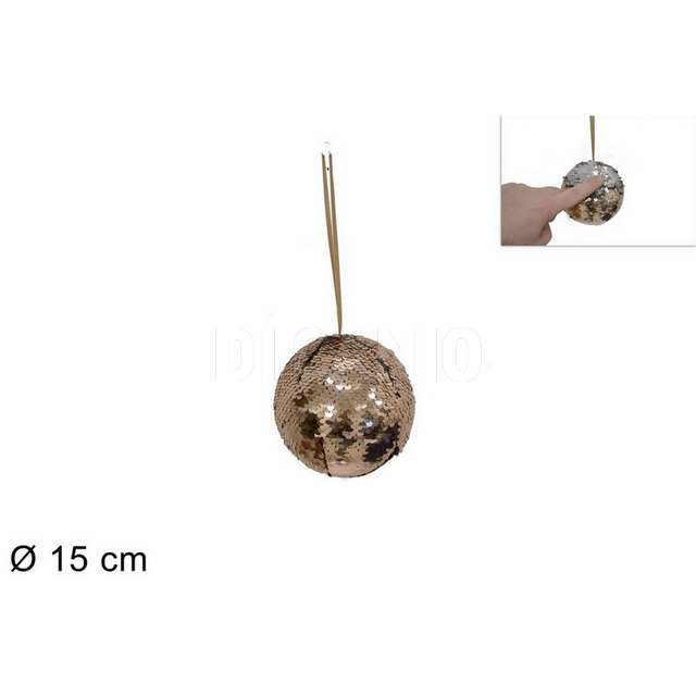 Palla 15cm paillettes bicolore rame_oro d.e. - Principale