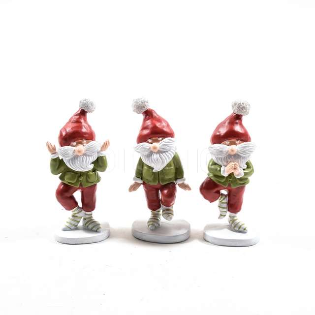 Babbo natale in resina 7x5.5xh.16cm assortito - Principale