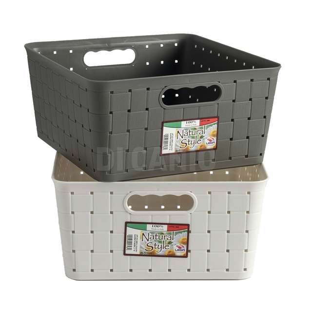 Cesta country quadrata bassa lt.16 cm.31x32.5x15.5 - Principale