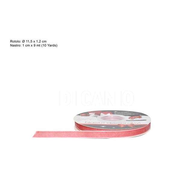 Nastro in velluto 1 cm. x 9mt (10y) rosantico - Principale