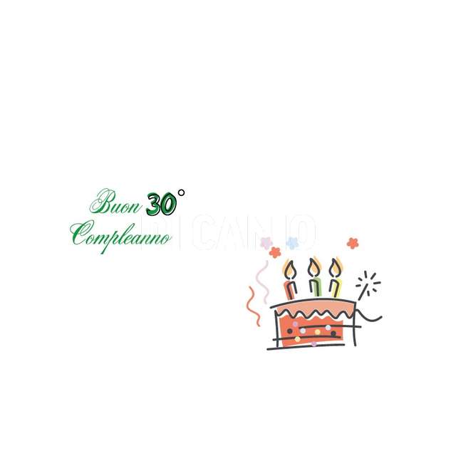 Bigliettino flash card buon compleanno 30 anni - Principale