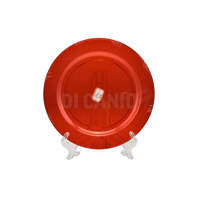 Set 4pz piatto d.22,9 cm. rosso - Principale