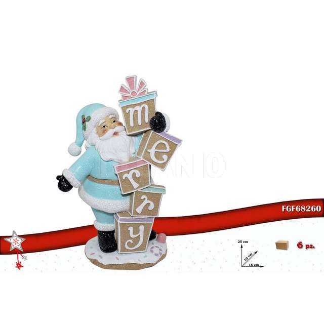 Santa claus in resina cm.15x1025 - Principale
