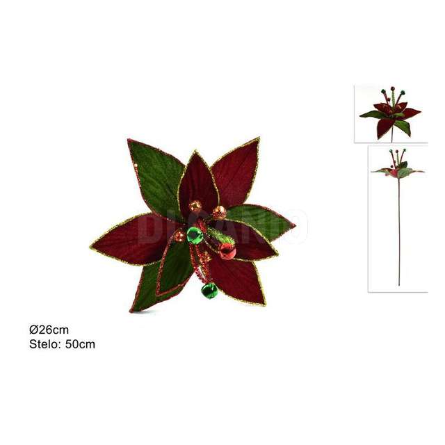 Fiore giullare con campanelli 26cm - Principale
