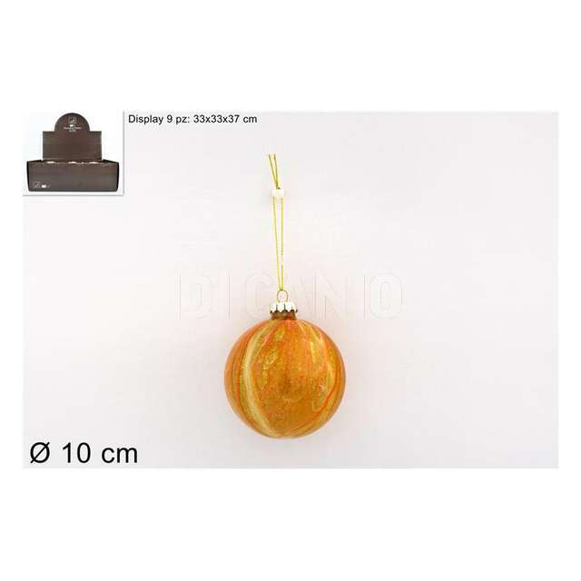 Palla vetro 10cm marmorizzataoro ks20-due-65 - Principale