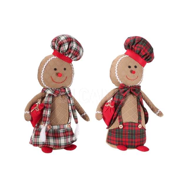 Decorazione natale omino pan di zenzero ass. 28x17xh42 - Principale