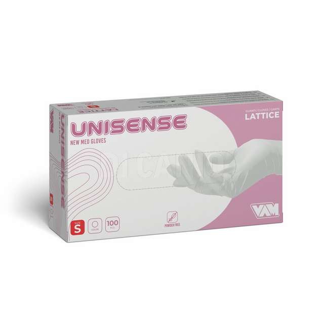 Conf. 100 pz guanti in lattice bianco seza polvere new med tg.s - Principale
