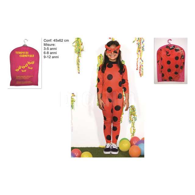Vestito coccinella bimba 3 misure - Principale