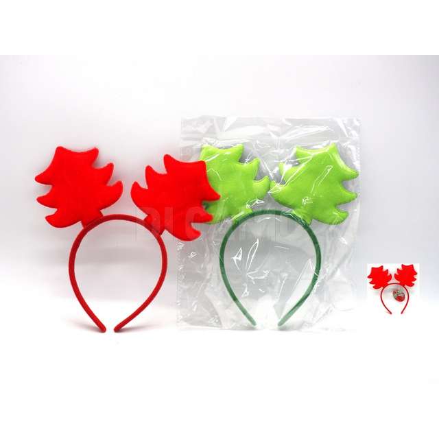 Cerchiello con 2 alberi natale soft verdi/rossi - Principale