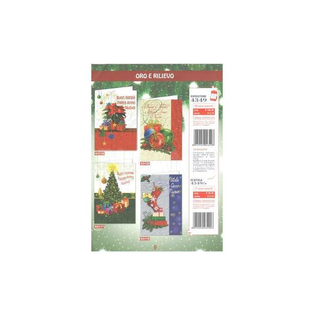 Bigliettini ass. natale oro+ril n.edart.-n-4349_n- - Principale
