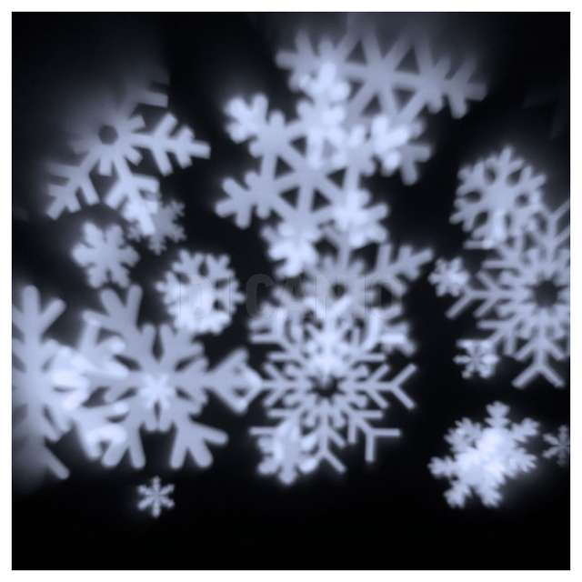 Proiettore garden cristalli neve snowflake 3x1w led bianco rotazione plastica 12 - Principale