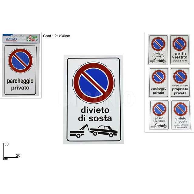Cartello divieto di sosta 6ass. due esse - Principale