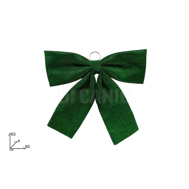 Fiocco glitterato 60 cm. verde - Principale