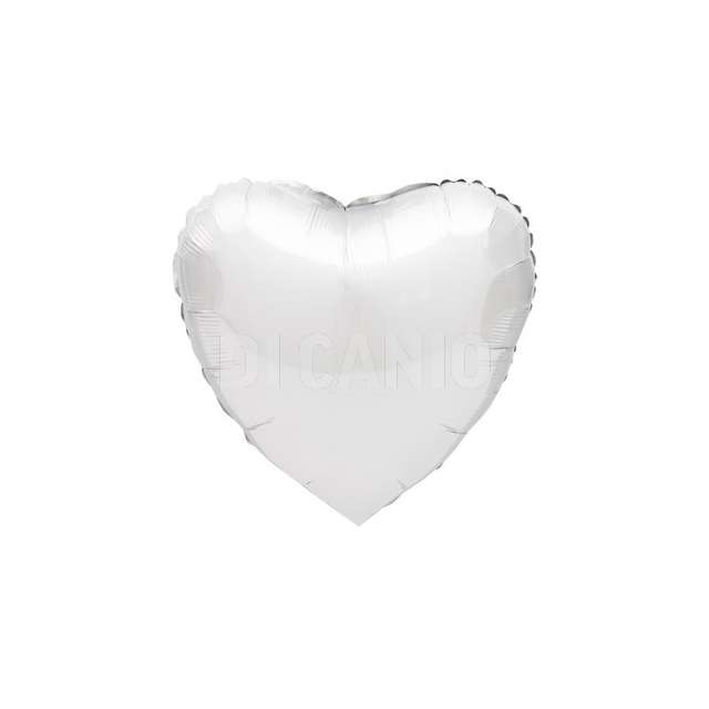Pallone mylar cuore bianco dm.45 - Principale