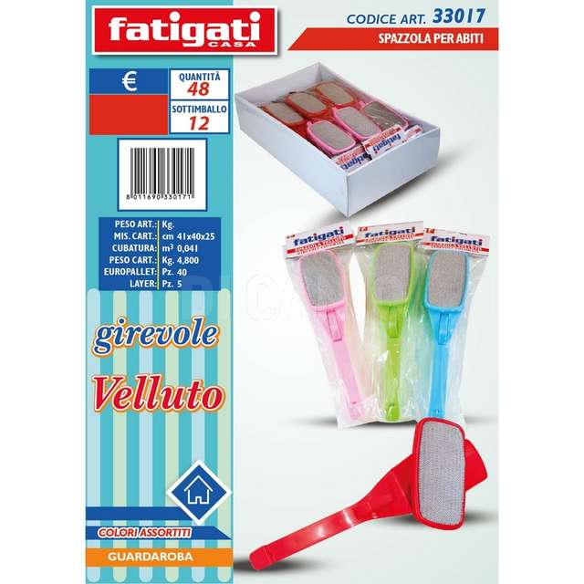 Spazzola velluto girevole colorata - Principale