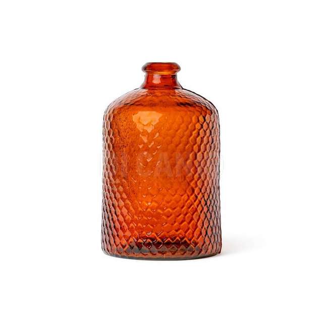 Vaso vetro martelloato ambra dm.19x31 - Principale