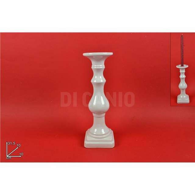 Candeliere 31.5cm bianco art. gsj40068.ca008820 - Principale