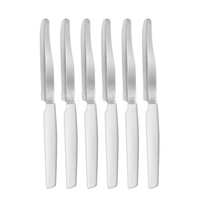 Coltelli da tavola bianchi, set 6pz blister pedrini - Principale