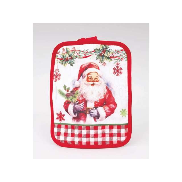 Presina rettangolare cm.17,5x22 poliestere babbo natale - Principale