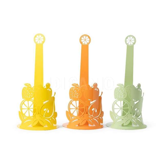 Portatotolo in metallo decorato d.15xh.33 cm colori assortiti - Principale