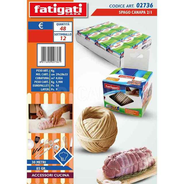 Spago canapa tit.2/1 da 85 gr. - Principale