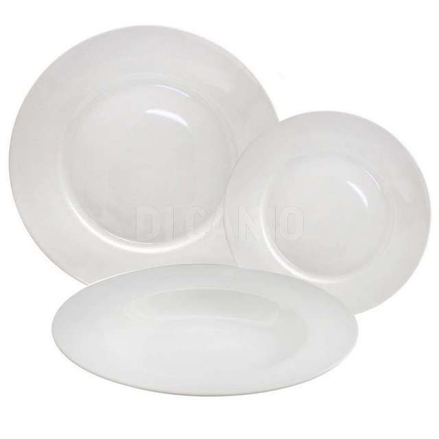 Serv. piatti 18 pz kent bianco. - Principale