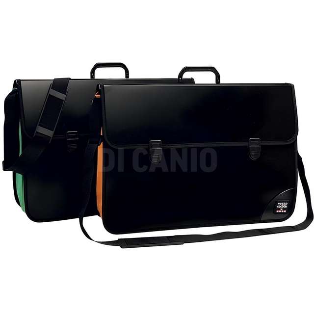 Valigetta grande cm.52x36 nera tracolla - Principale