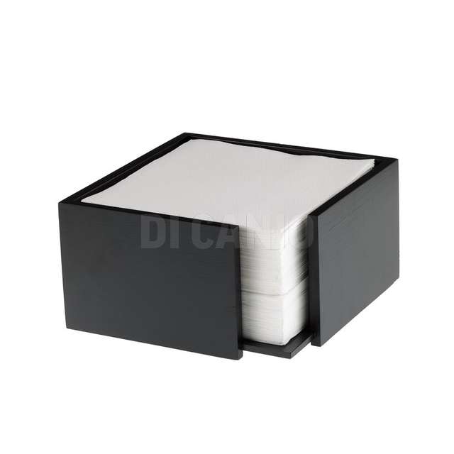 Portatovagilolo in bamboo cm.19x19x10 nero leone - Principale