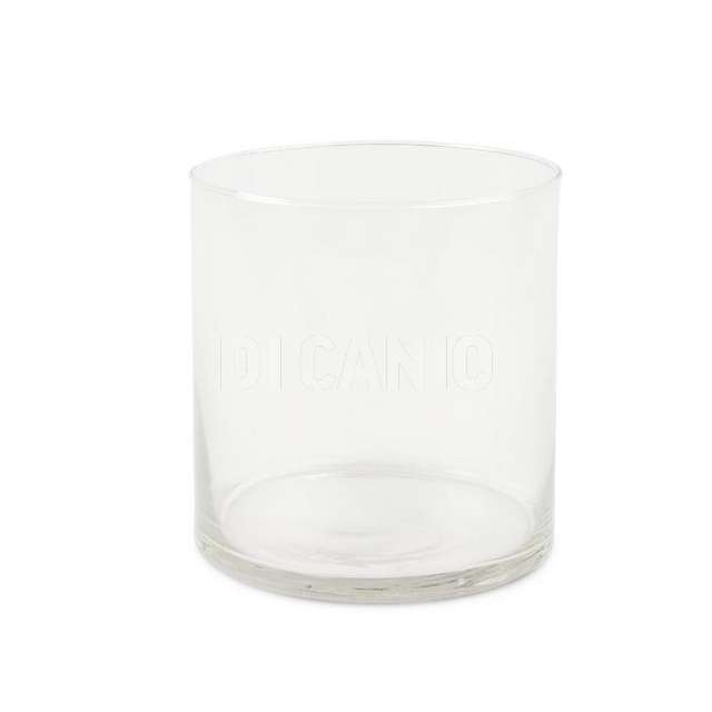 Vaso in vetro cilindro trasparente cm.19xh.20 - Principale